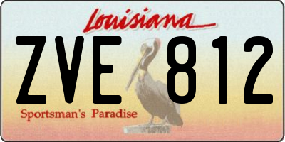 LA license plate ZVE812