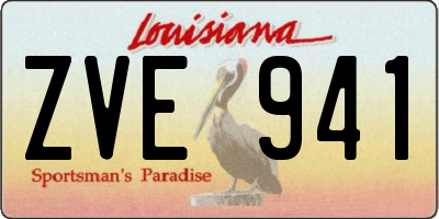 LA license plate ZVE941