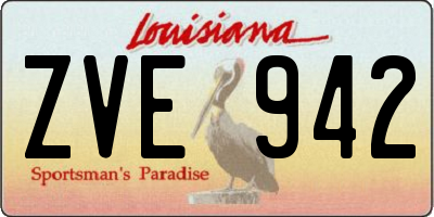 LA license plate ZVE942