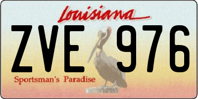 LA license plate ZVE976