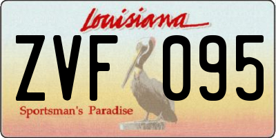 LA license plate ZVF095