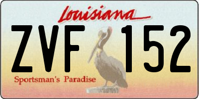 LA license plate ZVF152