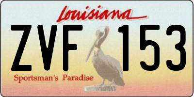 LA license plate ZVF153