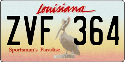 LA license plate ZVF364