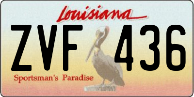 LA license plate ZVF436