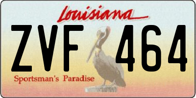 LA license plate ZVF464