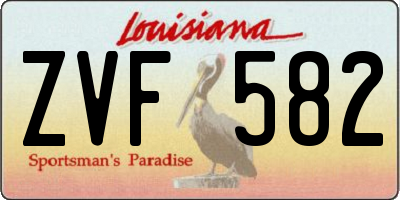 LA license plate ZVF582
