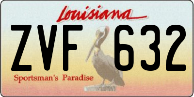 LA license plate ZVF632