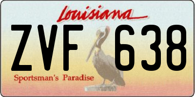 LA license plate ZVF638