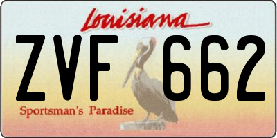 LA license plate ZVF662