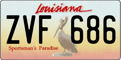 LA license plate ZVF686