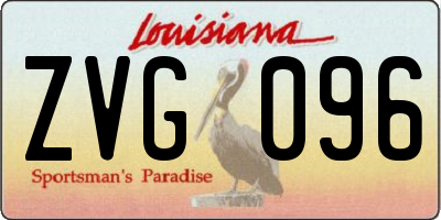 LA license plate ZVG096