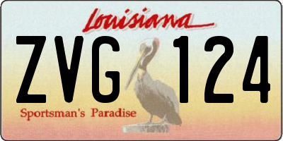 LA license plate ZVG124