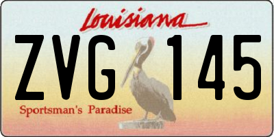LA license plate ZVG145