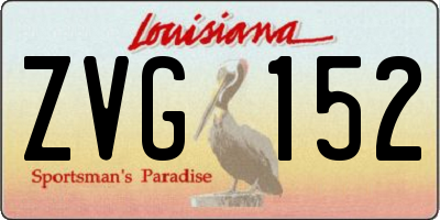 LA license plate ZVG152