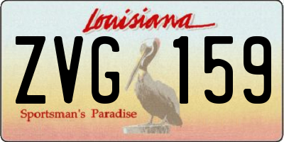 LA license plate ZVG159