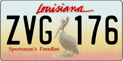LA license plate ZVG176