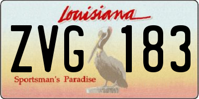 LA license plate ZVG183