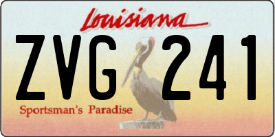 LA license plate ZVG241