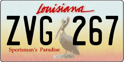 LA license plate ZVG267