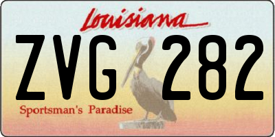 LA license plate ZVG282