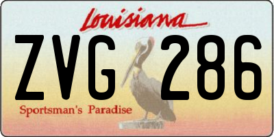 LA license plate ZVG286