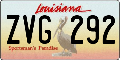 LA license plate ZVG292