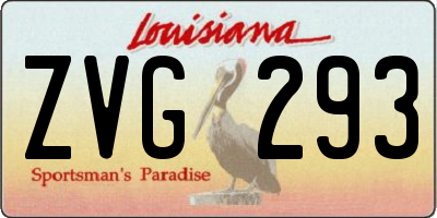 LA license plate ZVG293