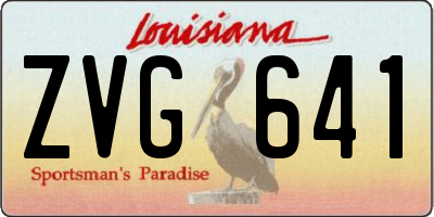 LA license plate ZVG641
