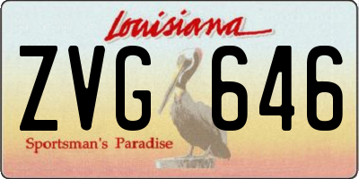 LA license plate ZVG646