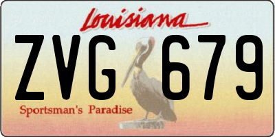 LA license plate ZVG679