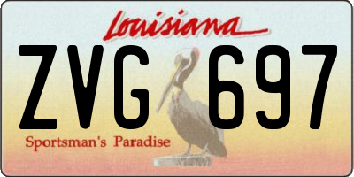 LA license plate ZVG697