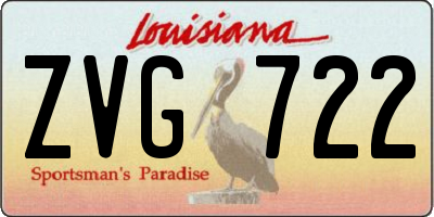 LA license plate ZVG722
