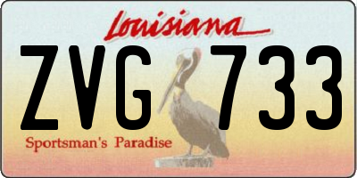 LA license plate ZVG733