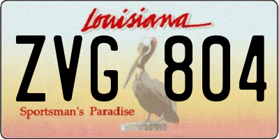 LA license plate ZVG804
