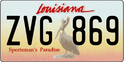 LA license plate ZVG869
