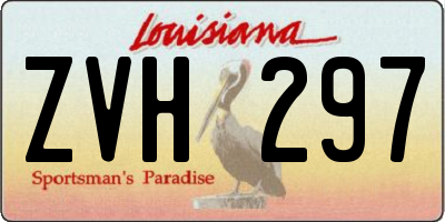 LA license plate ZVH297