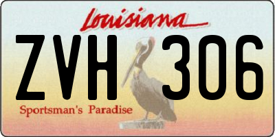 LA license plate ZVH306