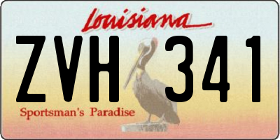 LA license plate ZVH341