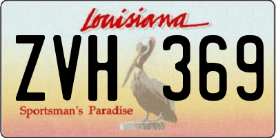 LA license plate ZVH369