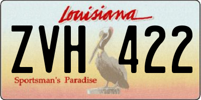 LA license plate ZVH422