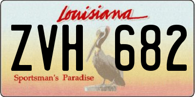 LA license plate ZVH682