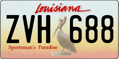LA license plate ZVH688