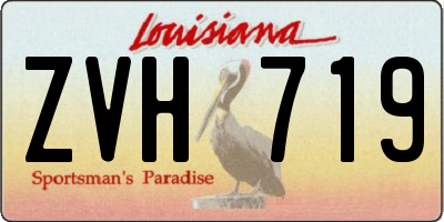 LA license plate ZVH719