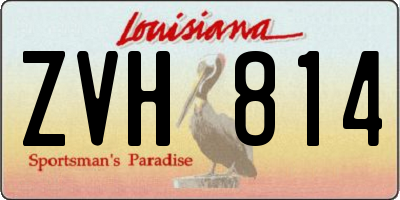 LA license plate ZVH814