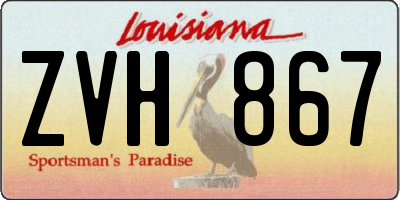 LA license plate ZVH867