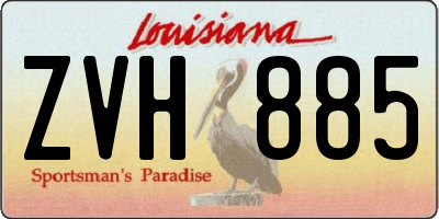 LA license plate ZVH885