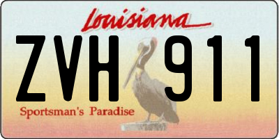 LA license plate ZVH911
