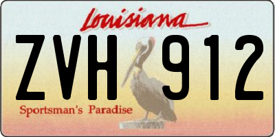 LA license plate ZVH912