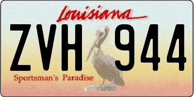 LA license plate ZVH944